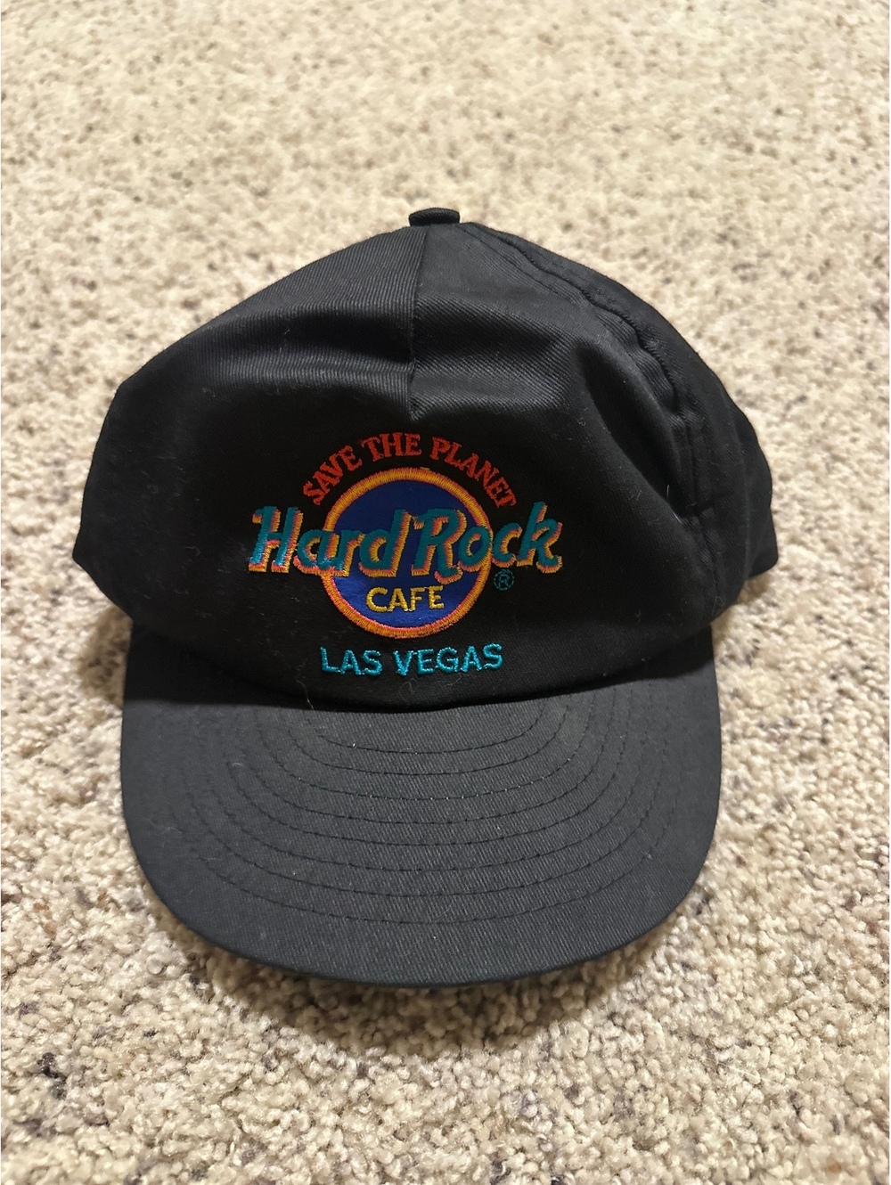 Hard Rock Cafe Las Vegas Save The Planet Black Snapback Hat